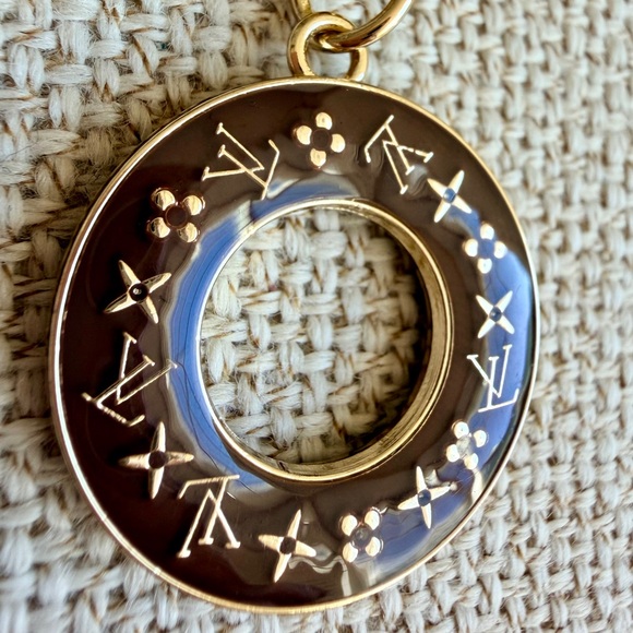 Upcycled Louis Vuitton Brown Donut Pendant - Picture 8 of 13